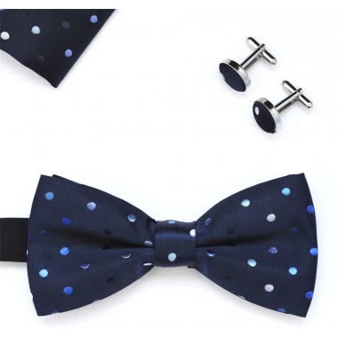 Set papion, batista, butoni, bleumarin, buline bleu 1909